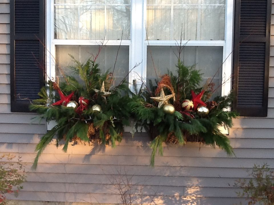 It S The Most Wonderful Time Of The Year Outdoor Christmas Decorations Christmas Planters Christmas Window Boxes