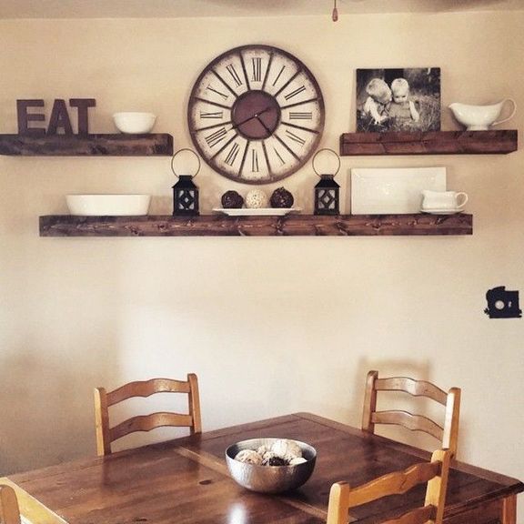 Dining Room Floating Shelves Decor Ideas