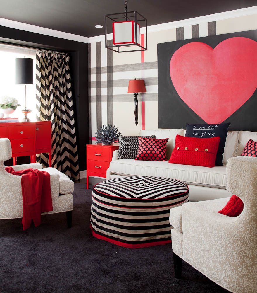 Our Colorful Whimsical Elegant Valentine S Day Living Room Decor Living Room Diy Black Living Room Home Decor